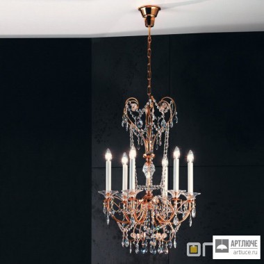 Orion LU 2367 6 gold (6xE14) — Потолочный подвесной светильник Katharina chandelier, 24K gold plated, dia. 55cm