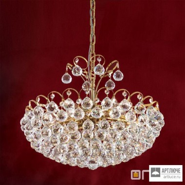 Orion LU 2410 6 55 gold — Потолочный подвесной светильник KRISTALL KLASSISCH chandelier, 6 lamps, 24K gold plated with crystal balls