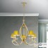 Orion LU 2412 5 gold 4463 gold (Strass) — Потолочный подвесной светильник Avala Chandelier, 5 lamps, 24K gold plated and gold shades