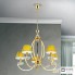 Orion LU 2412 5 gold 4463 gold (Strass) — Потолочный подвесной светильник Avala Chandelier, 5 lamps, 24K gold plated and gold shades