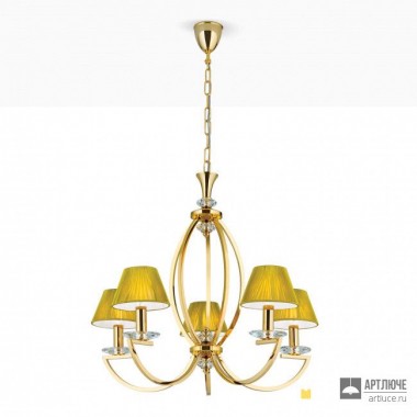 Orion LU 2412 5 gold 4463 gold (Strass) — Потолочный подвесной светильник Avala Chandelier, 5 lamps, 24K gold plated and gold shades