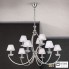 Orion LU 2412 6+3 nickel 4463 chrom (Strass) — Потолочный подвесной светильник Avala Chandelier, 9 lamps, nickel plated and chrome shades