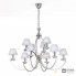 Orion LU 2412 6+3 nickel 4463 chrom (Strass) — Потолочный подвесной светильник Avala Chandelier, 9 lamps, nickel plated and chrome shades