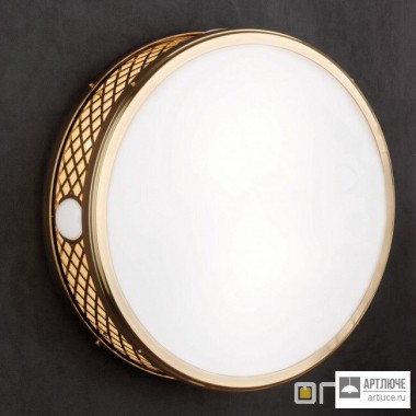 Orion NU 9-381 2 400 MS 489 opal-glanzend — Накладной светильник Alt Wien Flush Ceiling Light, Shiny Brass finish, 40cm