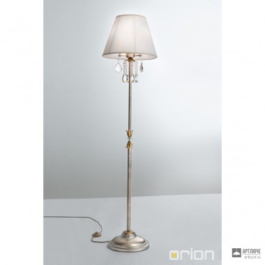 Orion Stl 12-1151 3 silber-gold Schirm weiss — Напольный светильник Miramare floor lamp, silver-gold finish with white shade