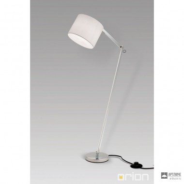 Orion Stl 12-1166 1 chrom (1xE27) — Напольный светильник Fula floor lamp with white shade, chrome finish