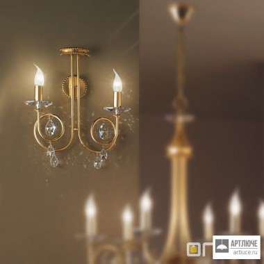 Orion WA 2-1136 2 gold-matt (2xE14) — Настенный накладной светильник Giada Wall Light, 2 lamps, gold matt finish