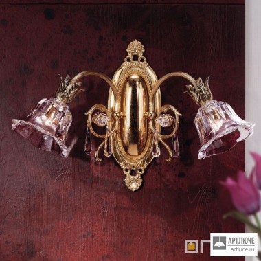 Orion WA 2-1174 2 gold 479 Schliff — Настенный накладной светильник La Boheme Wall Light, 2 lamps, 24K gold plated