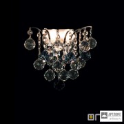 Orion WA 2-843 2 chrom blau (2xE14) — Настенный накладной светильник KRISTALL KLASSISCH wall light, 2 lamps, chrome plated, clear+blue crystal